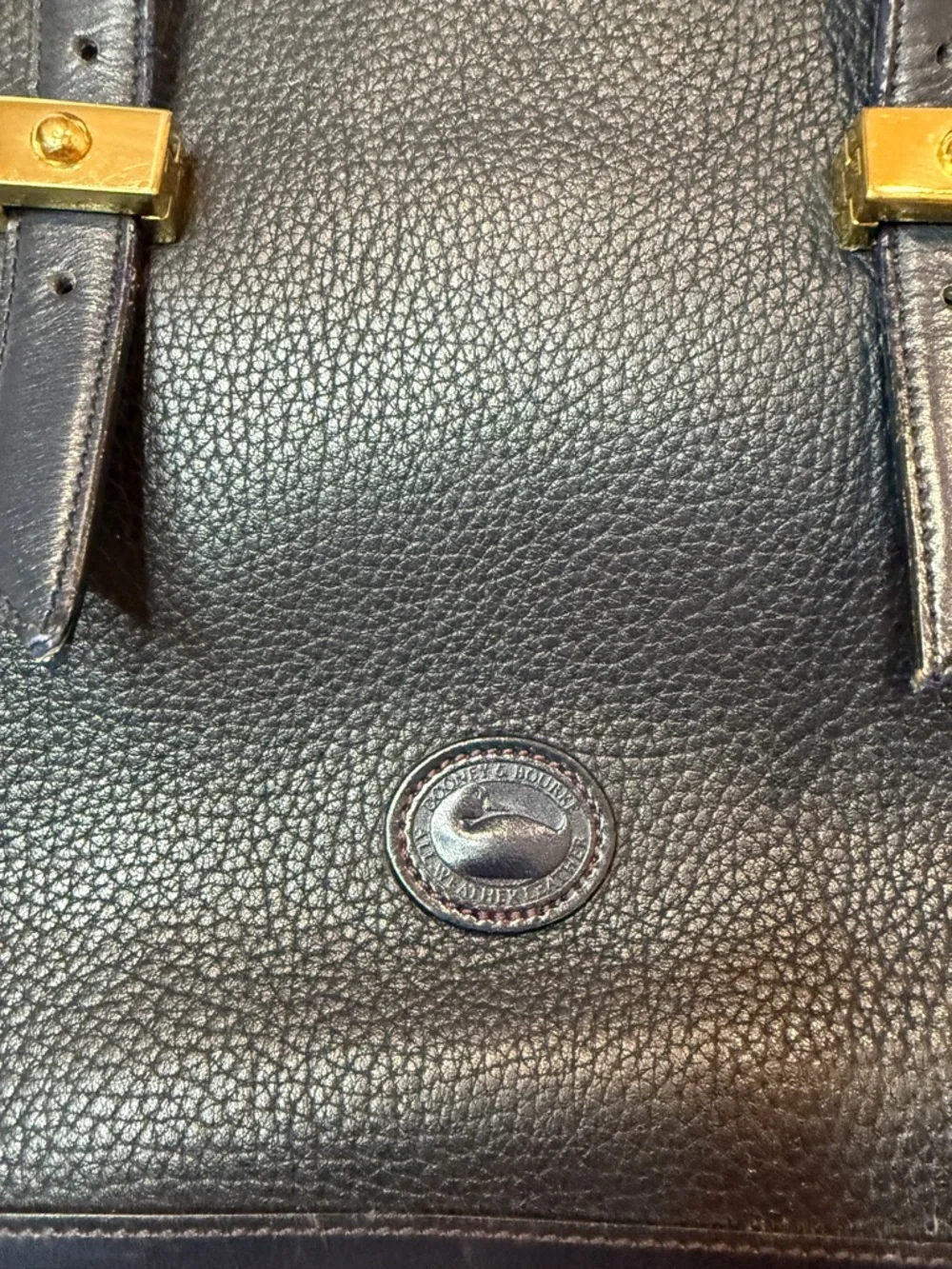 Classic Dooney & Bourke All Weather Leather Purse in Navy
